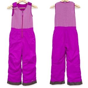 L.L. Bean Girls Adjustable Fleece Snowsuit Bibs